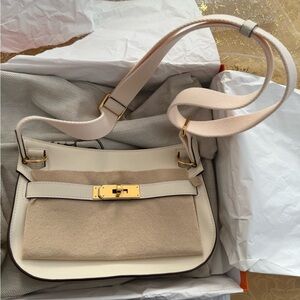 Hermes Mini Jypsiere in cream with gold hardware NWT